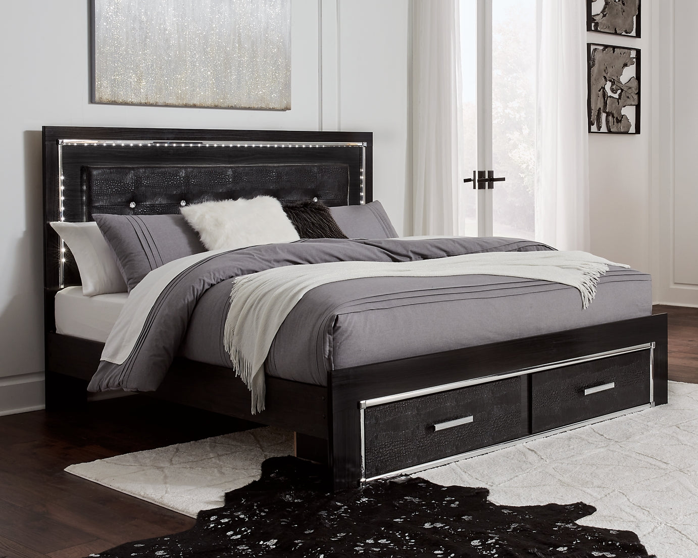 Kaydell Upholstered Panel Bed With Storage