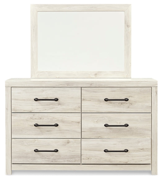Cambeck Panel Headboard With Mirrored Dresser