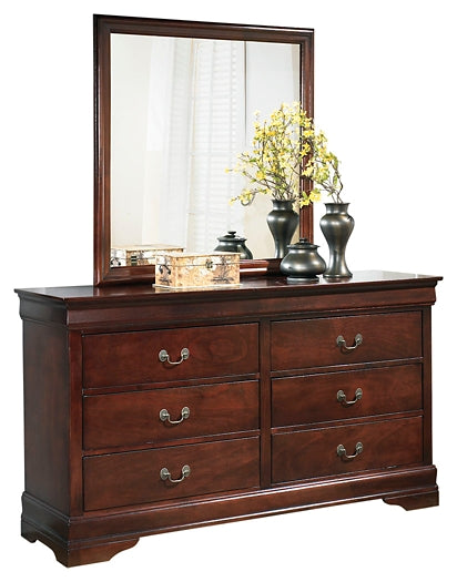 Alisdair Sleigh Bed With Mirrored Dresser And Chest