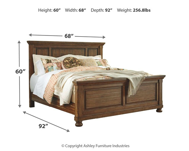 Flynnter Panel Bed With Mirrored Dresser