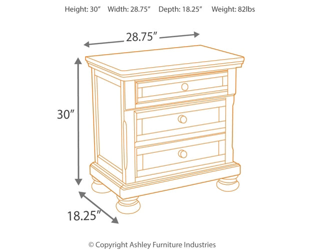 Porter Panel Bed With Mirrored Dresser And 2 Nightstands