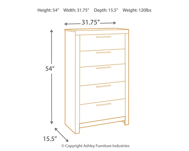 Derekson Five Drawer Chest