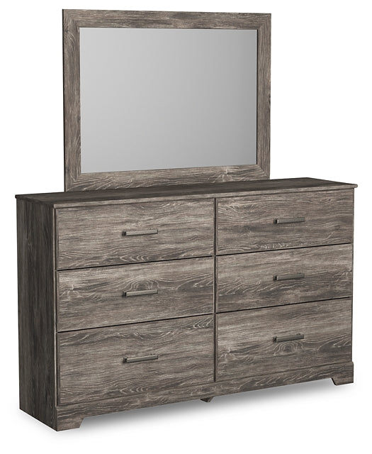 Ralinksi Twin Panel Bed with Mirrored Dresser, Chest and Nightstand