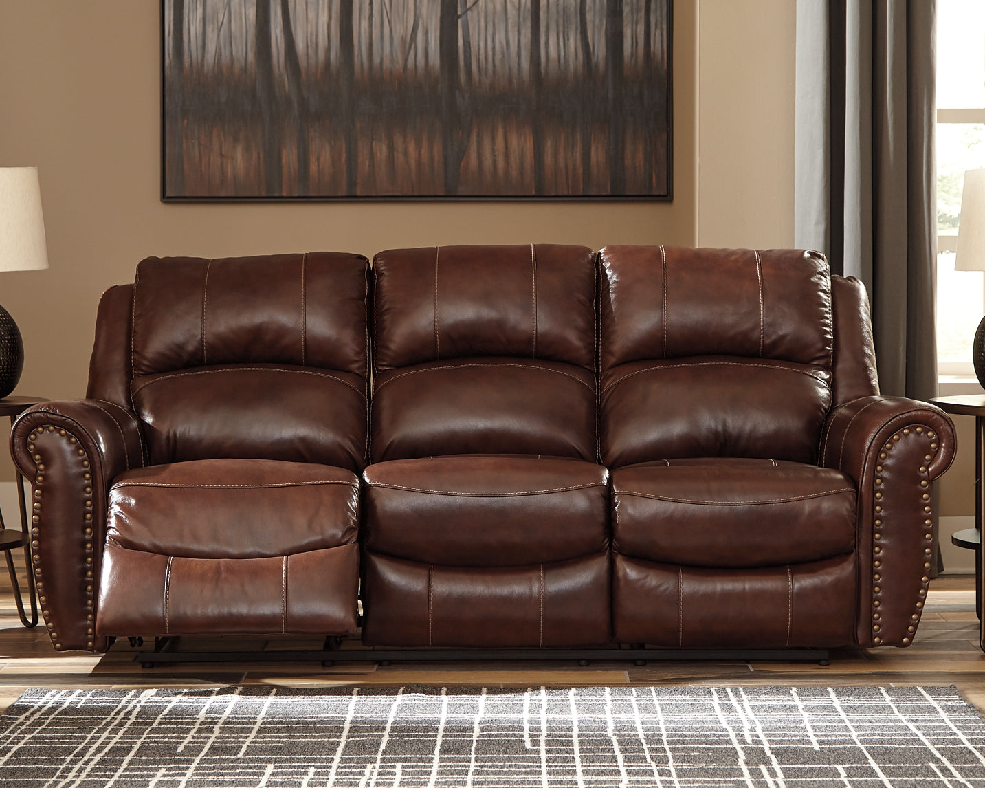 Reclining Sofas > Leather Match
