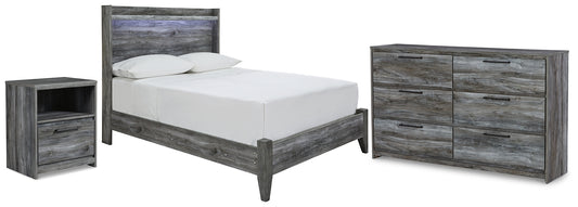 Baystorm King Panel Bed with Dresser and Nightstand
