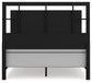 Covetown Queen Panel Bed with Mirrored Dresser and Chest