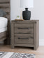 Graystorm Full Panel Bed with Storage with Mirrored Dresser and Nightstand