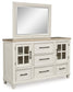 Shaybrock King Panel Bed with Mirrored Dresser and Chest