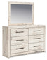 Lawroy Full Panel Bed with Mirrored Dresser, Chest and Nightstand