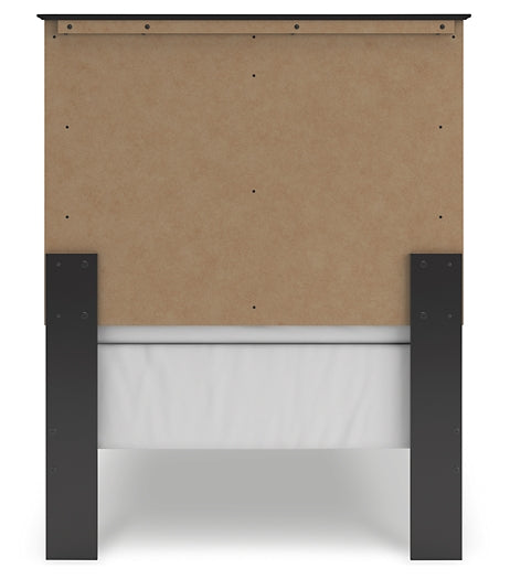 Maribel Twin Panel Bed with Mirrored Dresser and Chest