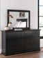 Maribel Twin Panel Bed with Mirrored Dresser and Chest
