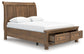 Feddinger Queen Storage Sleigh Bed with Mirrored Dresser and Chest