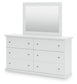 Bostwick Shoals Full Panel Bed with Mirrored Dresser