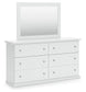 Bostwick Shoals Queen Panel Bed with Mirrored Dresser and Nightstand
