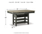 Tyler Creek Counter Height Dining Table and 4 Barstools