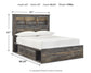 Drystan Full Bookcase Bed with 4 Storage Drawers with Mirrored Dresser