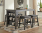 Caitbrook Counter Height Dining Table and 4 Barstools