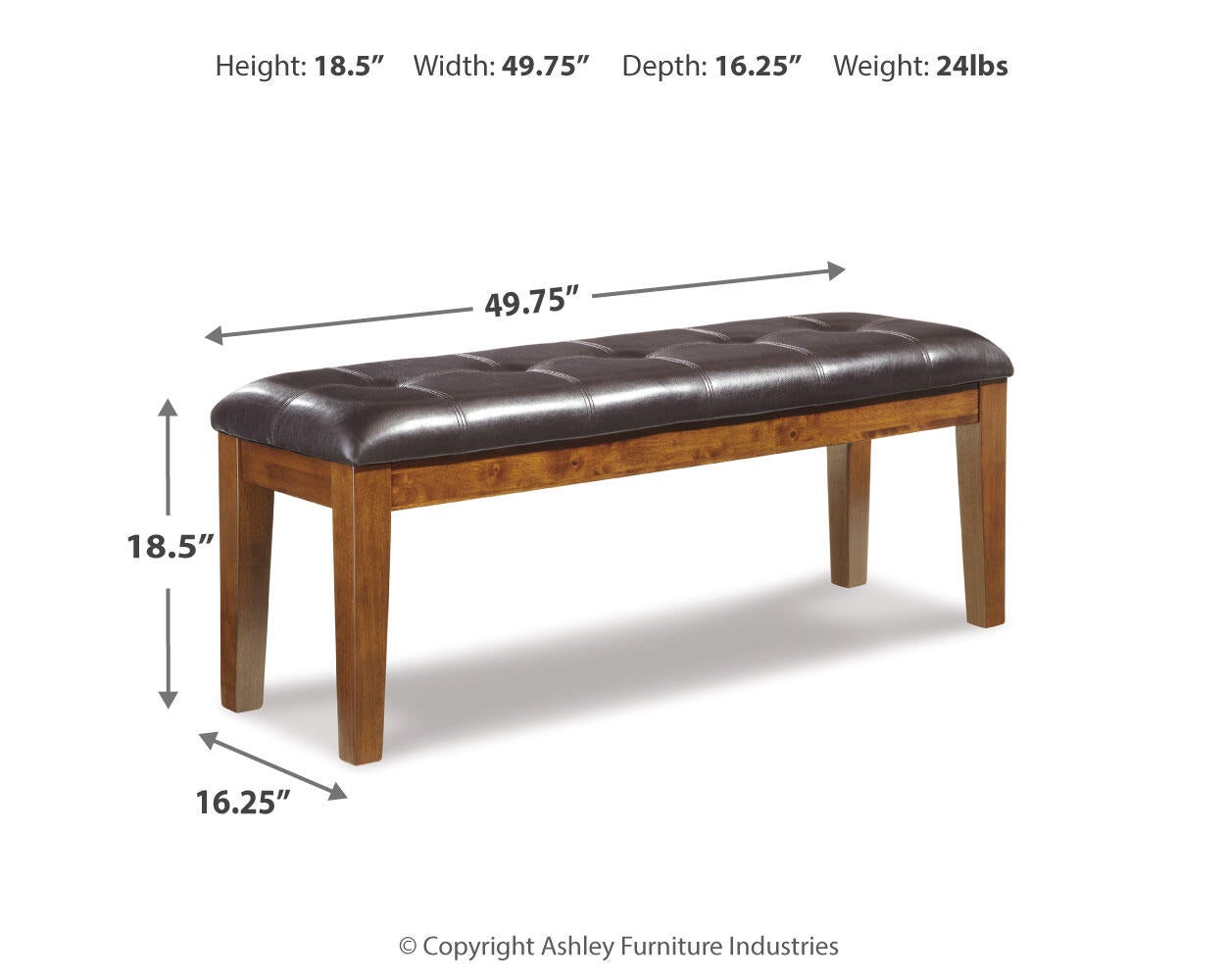 Ralene Large UPH Dining Room Bench