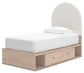 Arloster Twin Upholstered Panel Bed with Storage