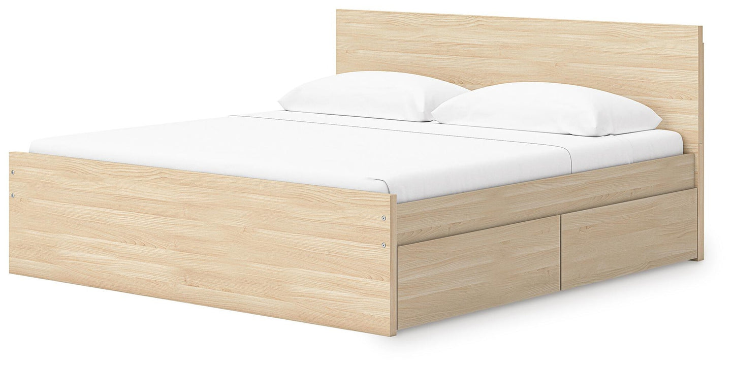 Onita Queen Panel Platform Bed with 2 Side Storage