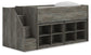 Frandern Twin Loft Bed with Bookcase Storage