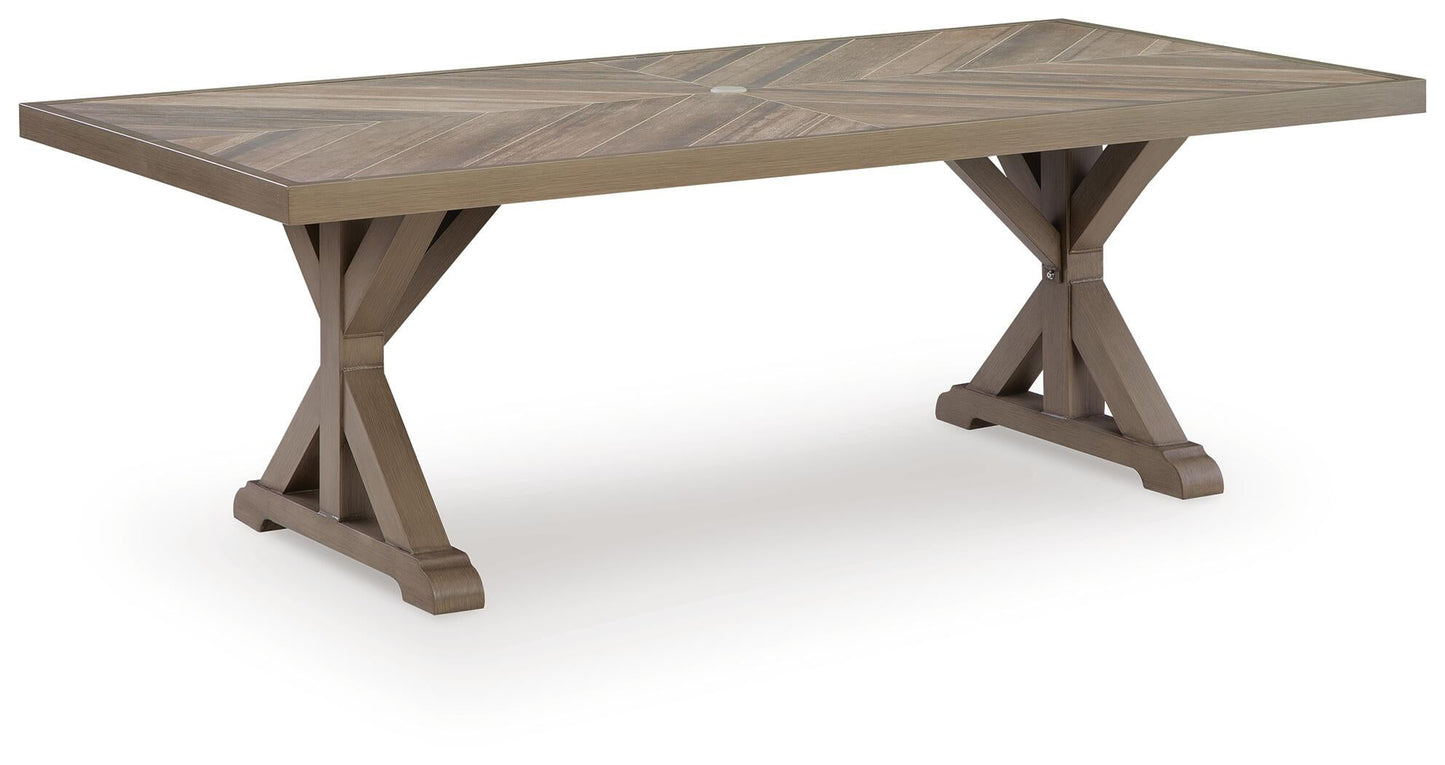 Laguna Heights RECT Dining Table w/UMB OPT