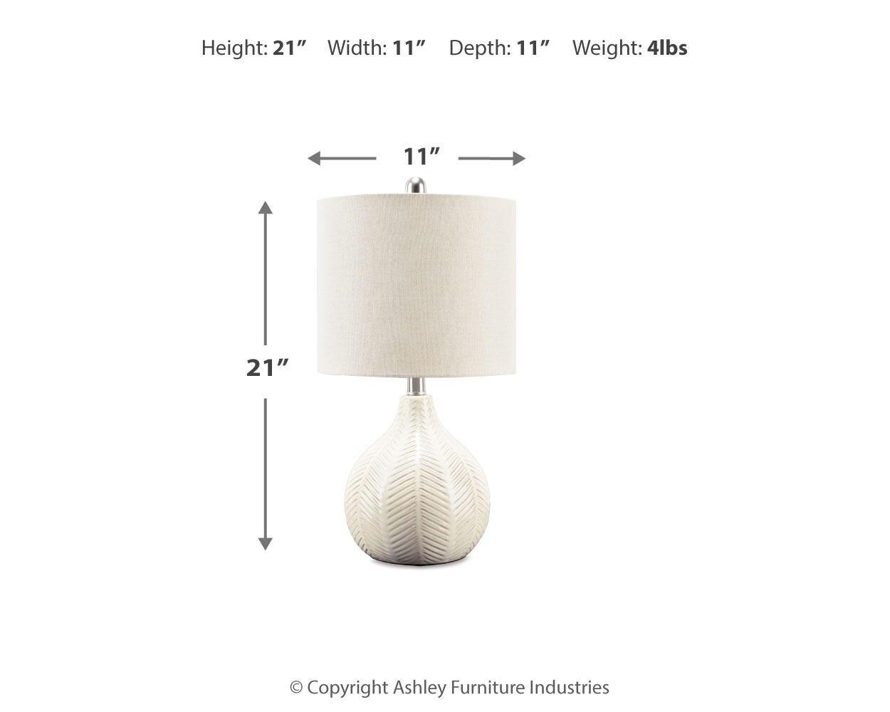 Rainermen Ceramic Table Lamp (1/CN)
