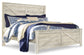 Bellaby Queen Crossbuck Panel Bed with Mirrored Dresser, Chest and 2 Nightstands
